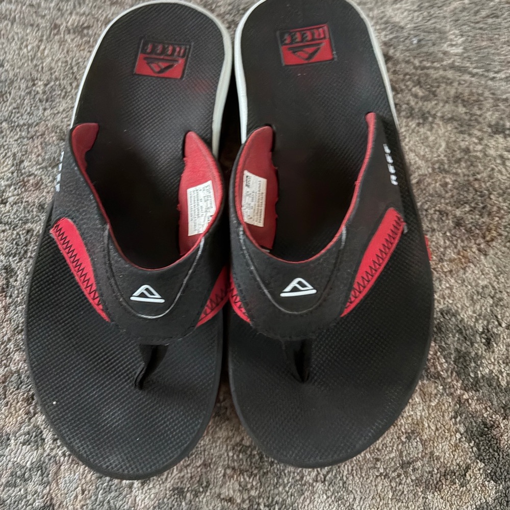 Reef Black and Red Sandals